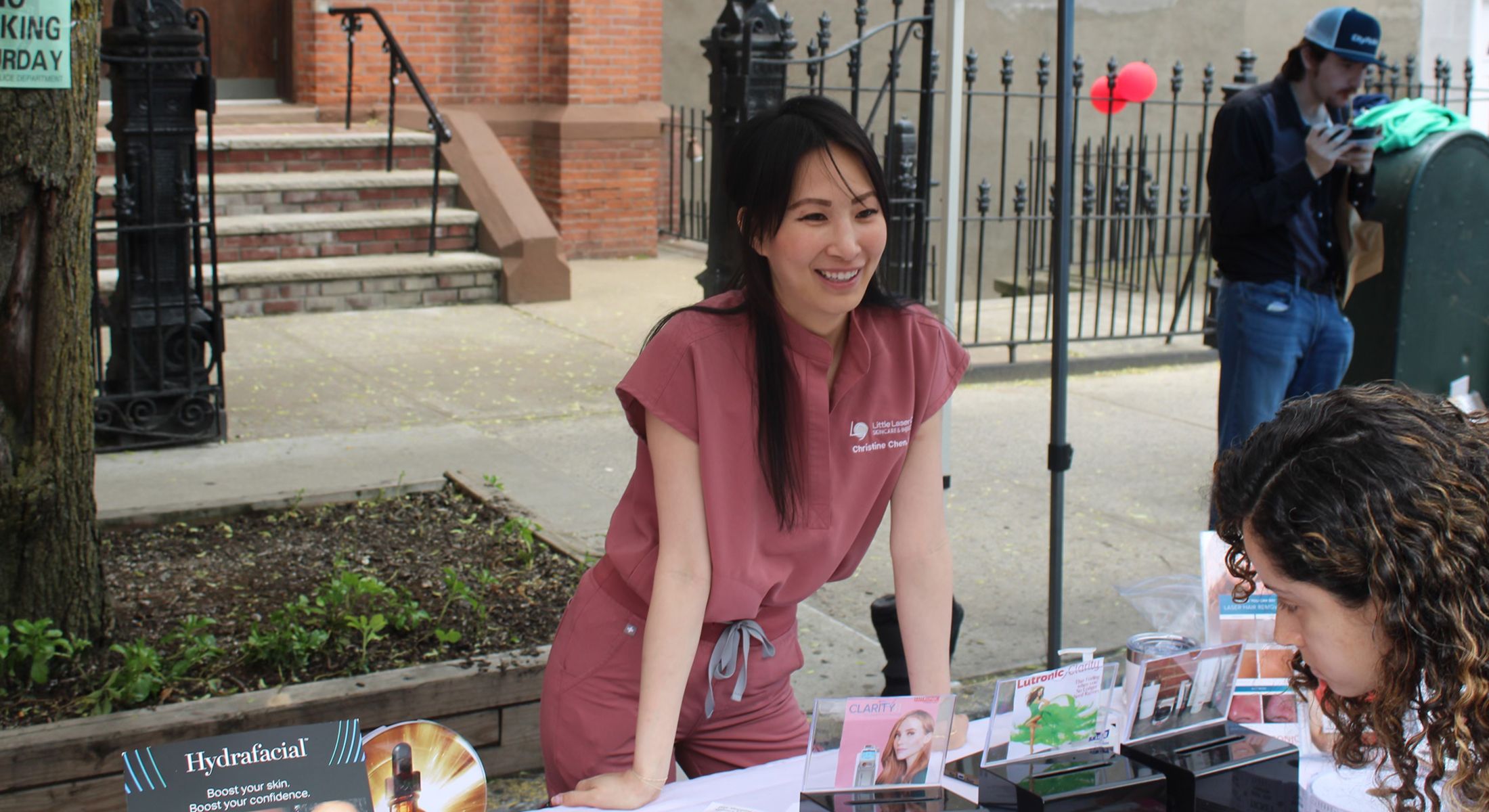 christine chen smiling at an outdoor event